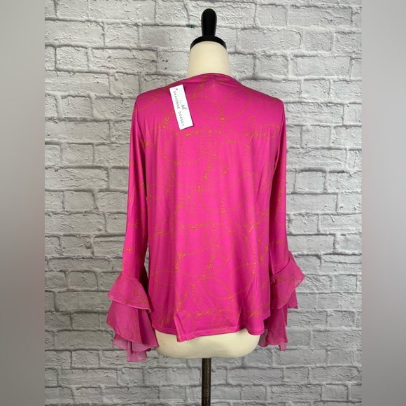 NWT Shavonne Dorsey pink bell sleeve top size S - Picture 6 of 7